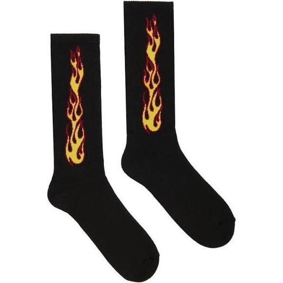 PALM ANGELS FLAME LOGO SOCKS SIZE M/L